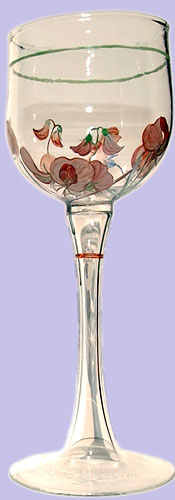 Weinglas mit Wicken Motiv